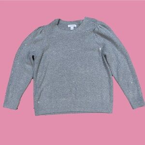 Sparkling Gray Crewneck Sweater
